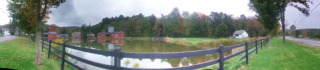 this-is-new-york.com Hanford Mills Museum mill pond in East Meredith NY photo by Kelly Chien