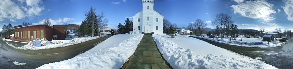 this-is-new-york.com Episcopal Church in winter in Hobart NY photo by Kelly Chien
