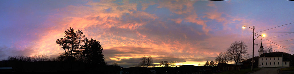 this-is-new-york.com Sunset over the recreation field in Hobart NY photo by Kelly Chien