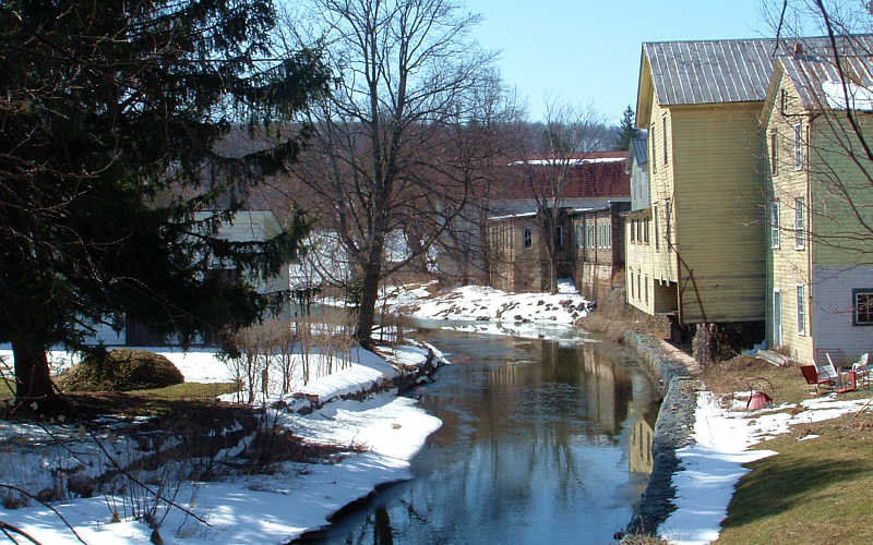 this-is-new-york.com The Delaware River flowing through downtown Hobart NY photo by Kelly Chien