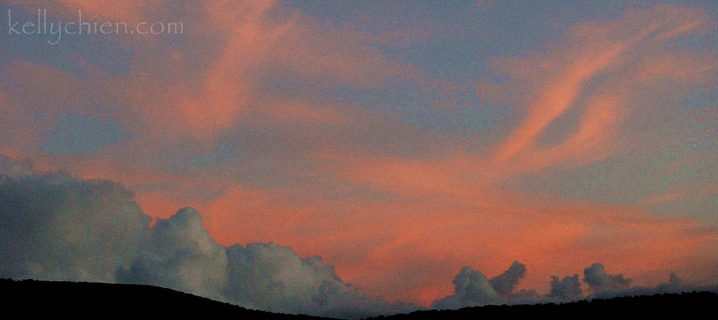 this-is-new-york.com Sunset over clouds near Grand Gorge NY photo by Kelly Chien