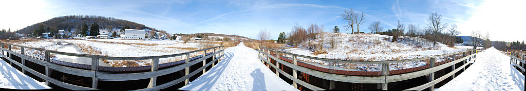 this-is-new-york.com Bridge on the Delaware & Ulster railroad hiking path in Hobart NY photo by Kelly Chien