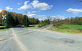 this-is-new-york.com Railroad crossing on Cold Spring Road near Halcottsville NY photo by Kelly Chien