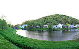 this-is-new-york.com Old mill pond on the Delaware River in Hobart NY photo by Kelly Chien