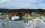 this-is-new-york.com Panoramic view from the top of the Main Street Baptist Church bell tower in Oneonta NY photo by Kelly Chien