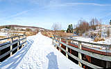 this-is-new-york.com Bridge on the Delaware & Ulster railroad hiking path in Hobart NY photo by Kelly Chien